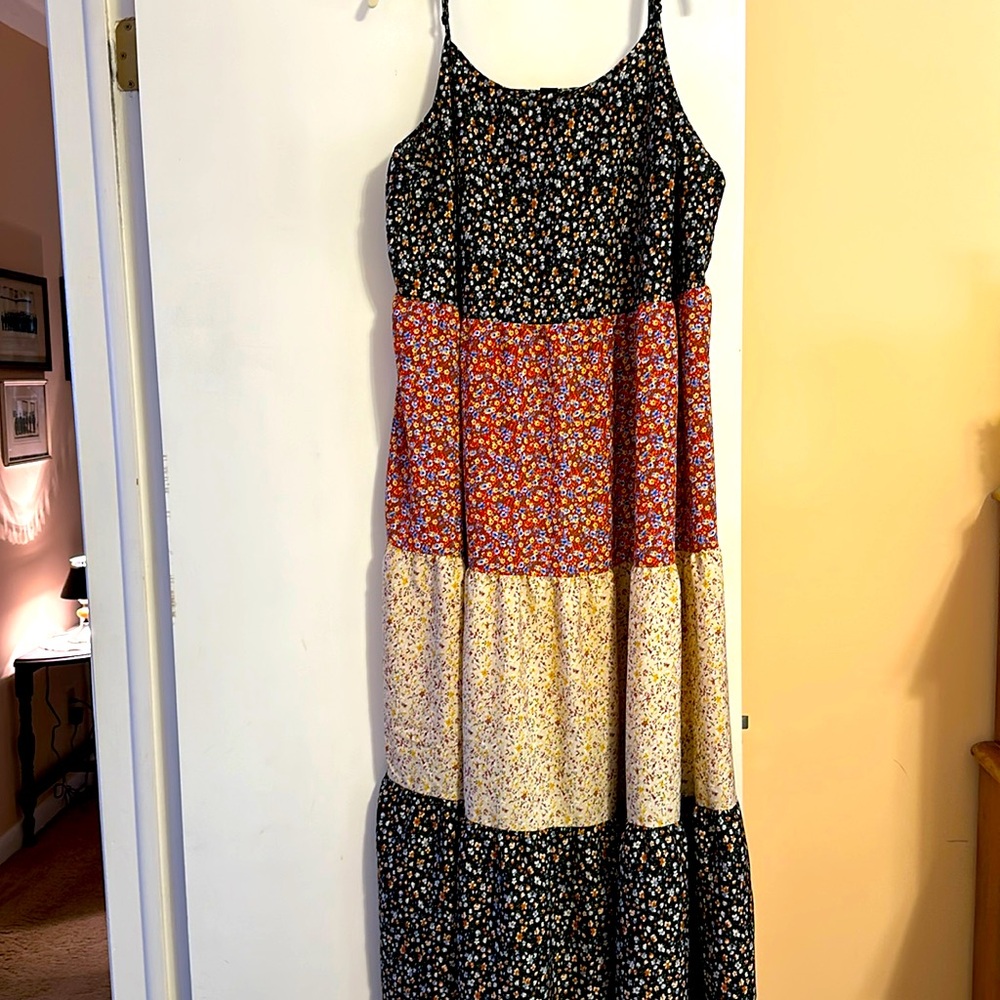 Color block Slip Sundress